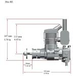 RCGF STINGER 20 CC RE 2-Takt-Motoren Benzinmotoren RC-Flugzeug Zweizyklen-Stinger 20 CC Motor